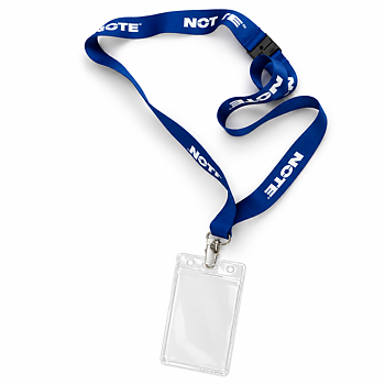 Logo strap with plastic pocket