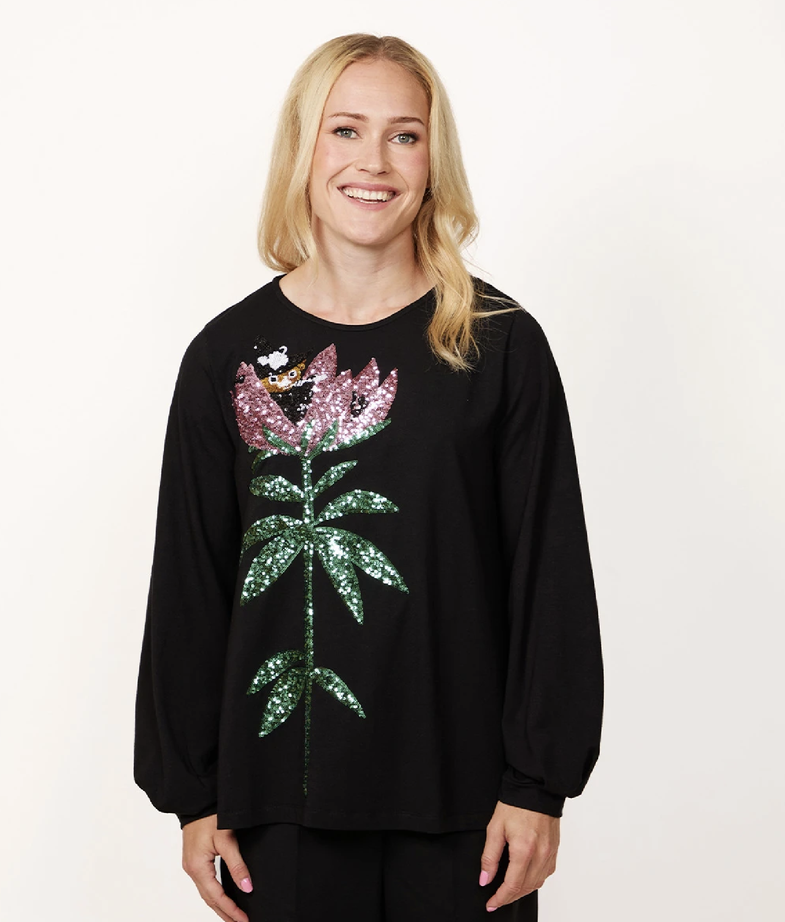 Mumin Dam Blus - Snusmumriken Svart - 3