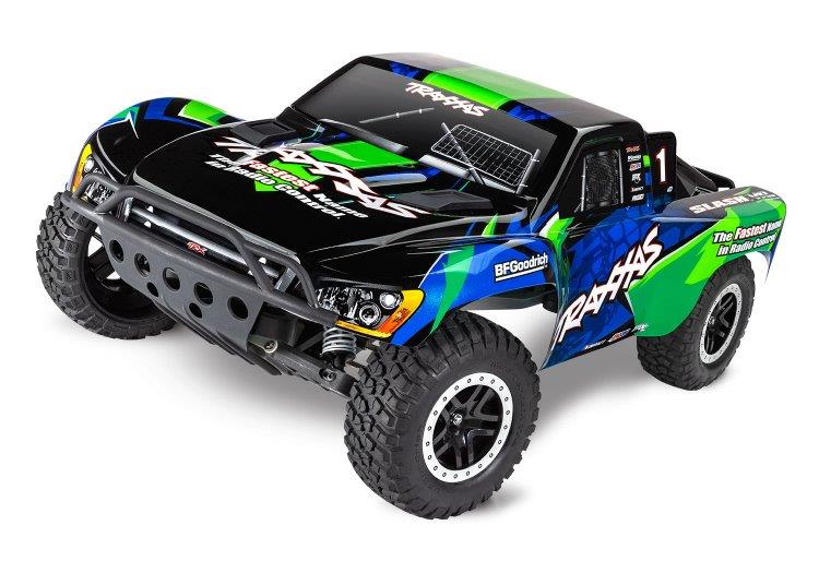 Traxxas Slash VXL 2WD Clipless 1 /10 RTR TQi TSM Grön 272R utan Batt & Laddare*