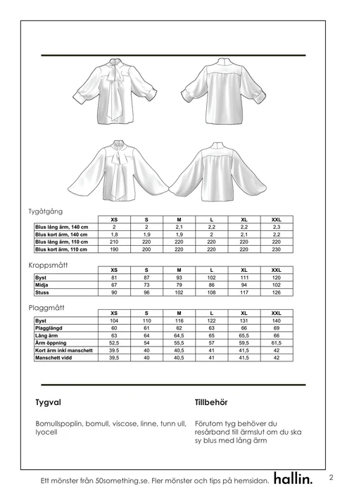 Sewing pattern blouse Birgitta - 3