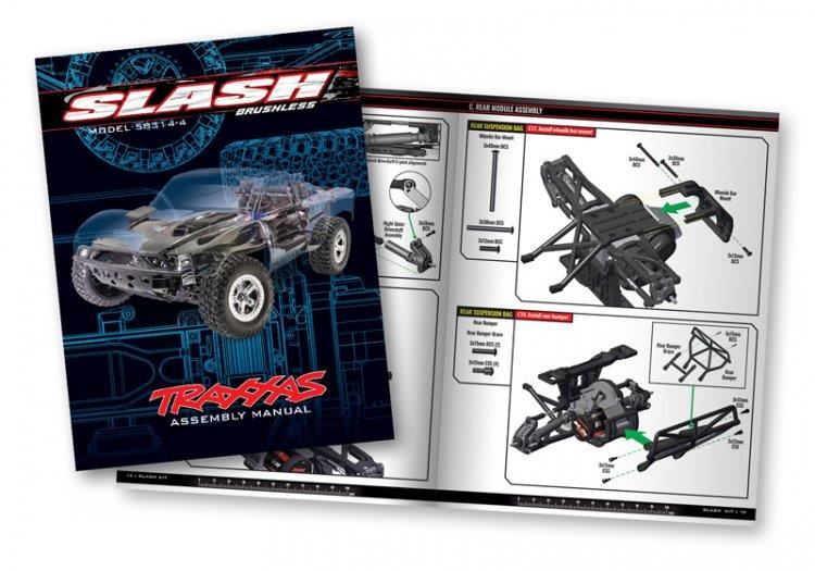 Traxxas Slash 2WD 1/10 Byggsats med Elektronik BL-2S Clipless utan Batt/ Laddare - 8