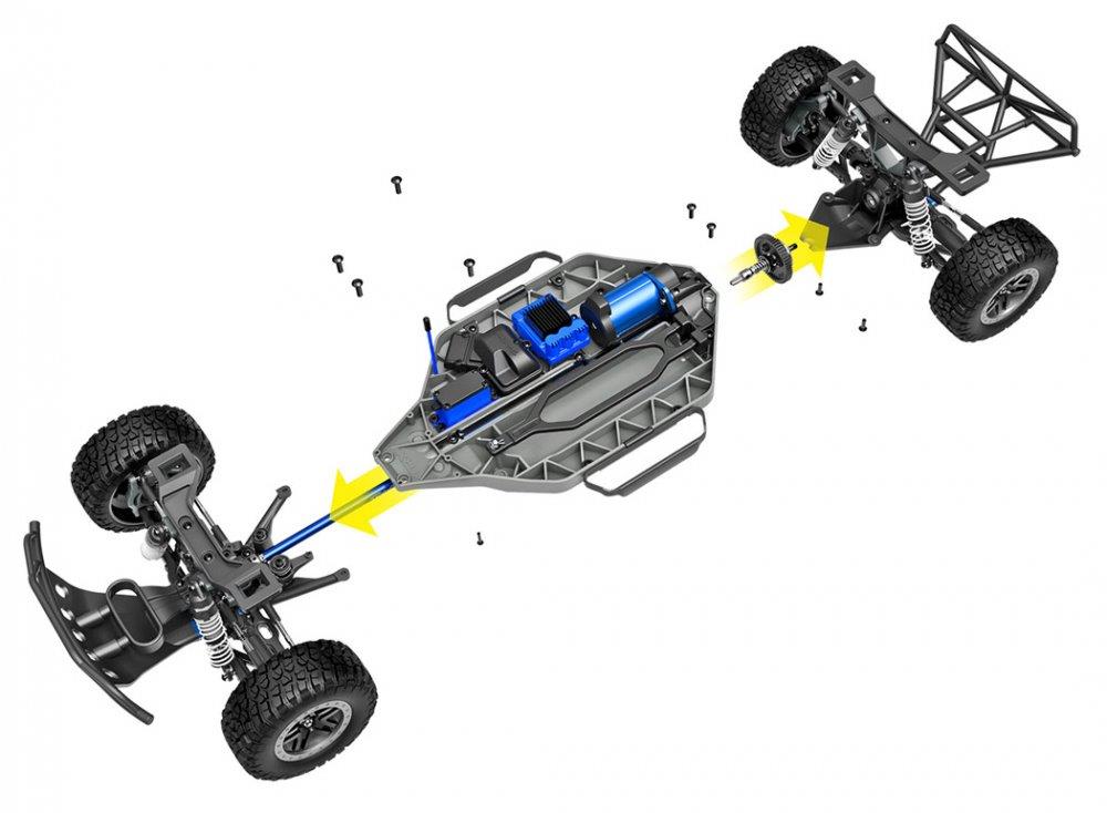 Traxxas Slash 4x4 VXL Clipless RTR TQi TSM EHD Röd - 18
