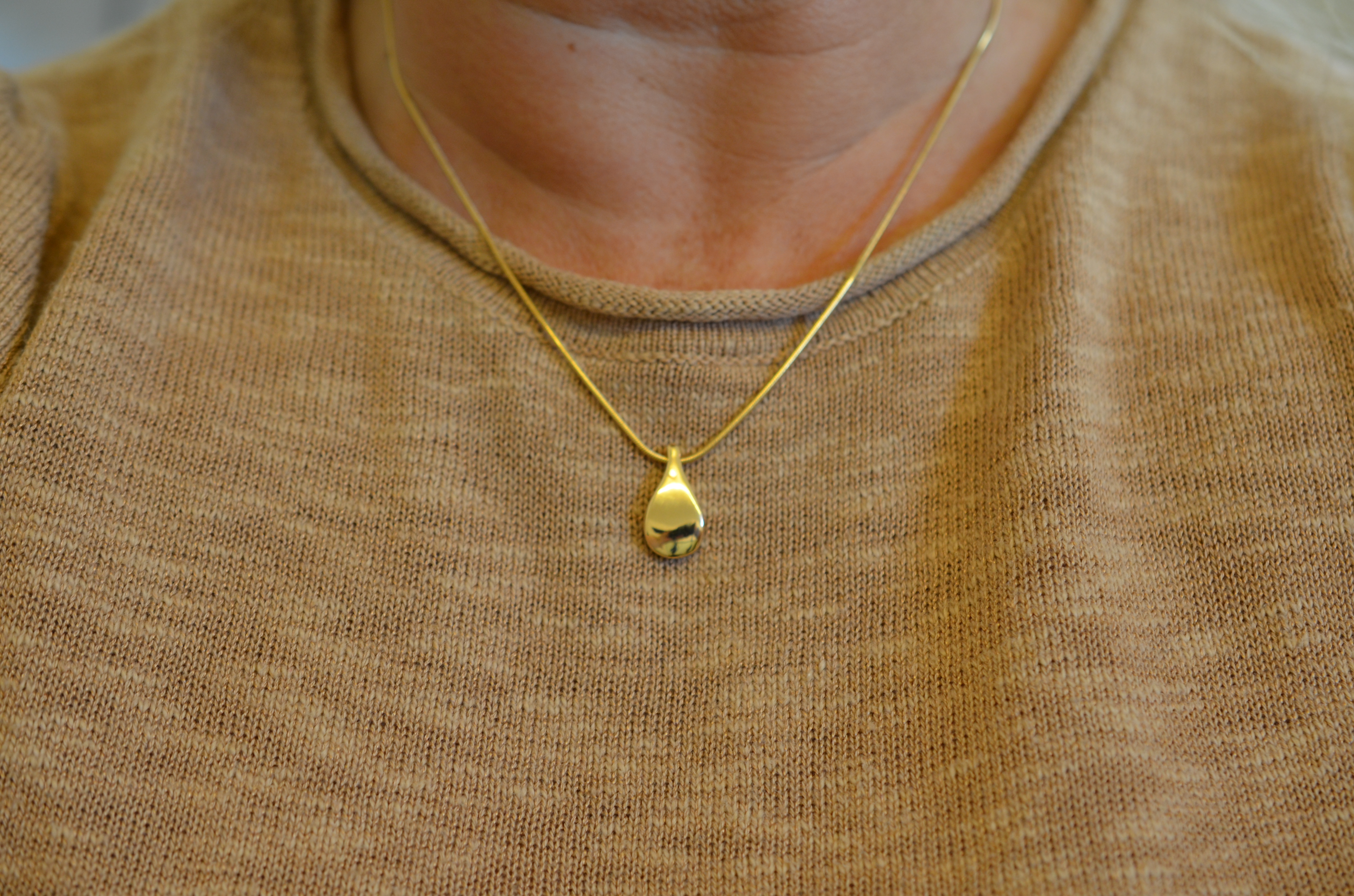 Vintage 18k Efva Attling halsband "Happy Tear" - 4
