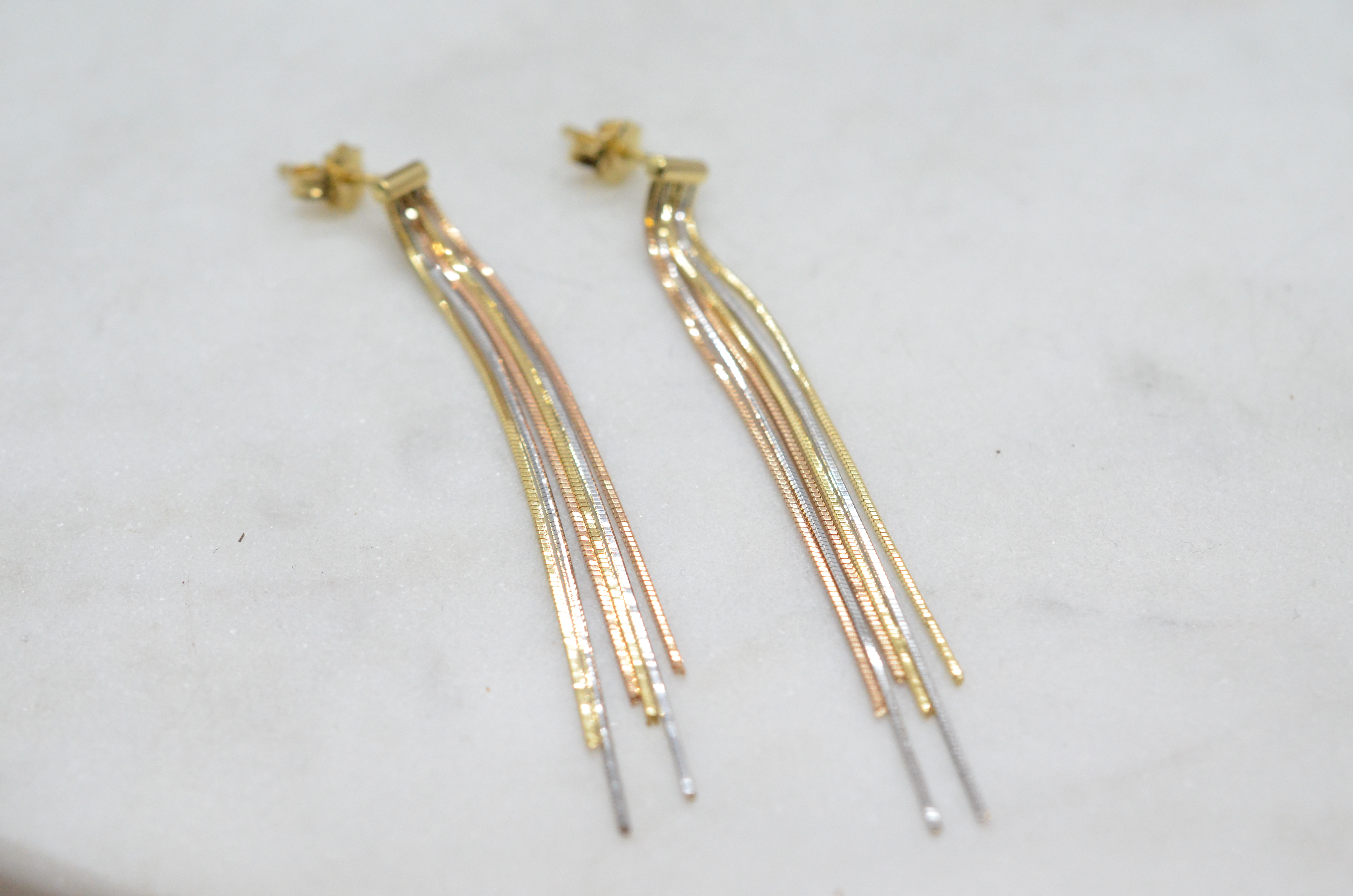 Second Hand 18k trefärgade örhängen - 4