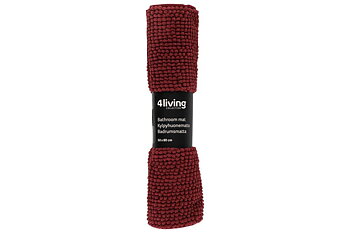 Badrumsmatta Chenille 50 x 80 cm vinröd