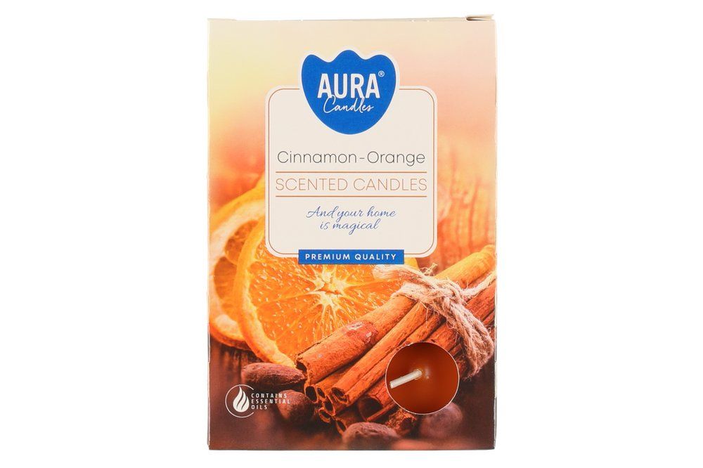 Doftvärmeljus Cinnamon-apelsin 6 stk.