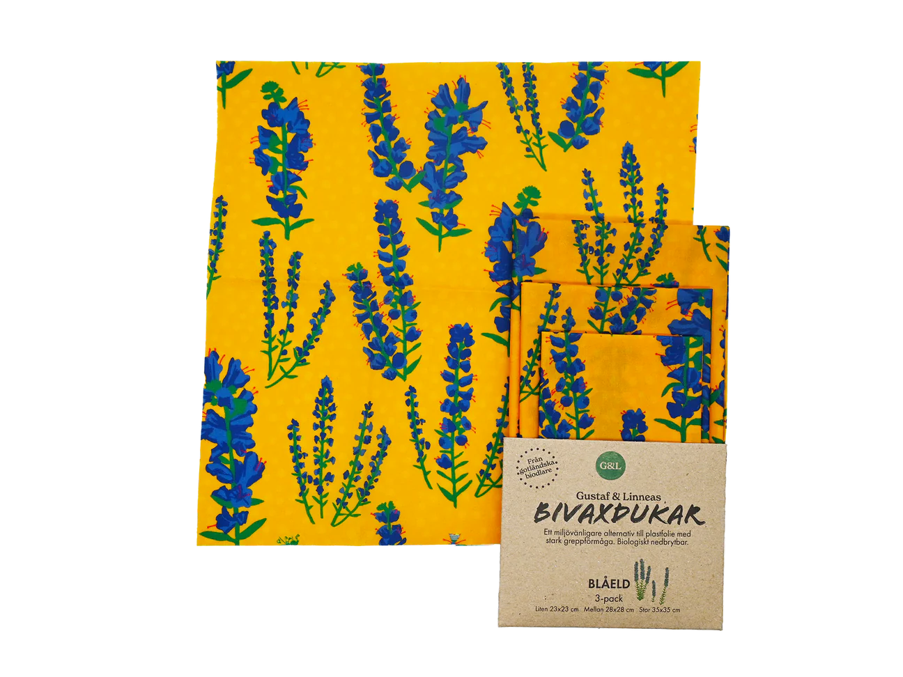 Bivaxdukar 3 pack - Blåeld - 2