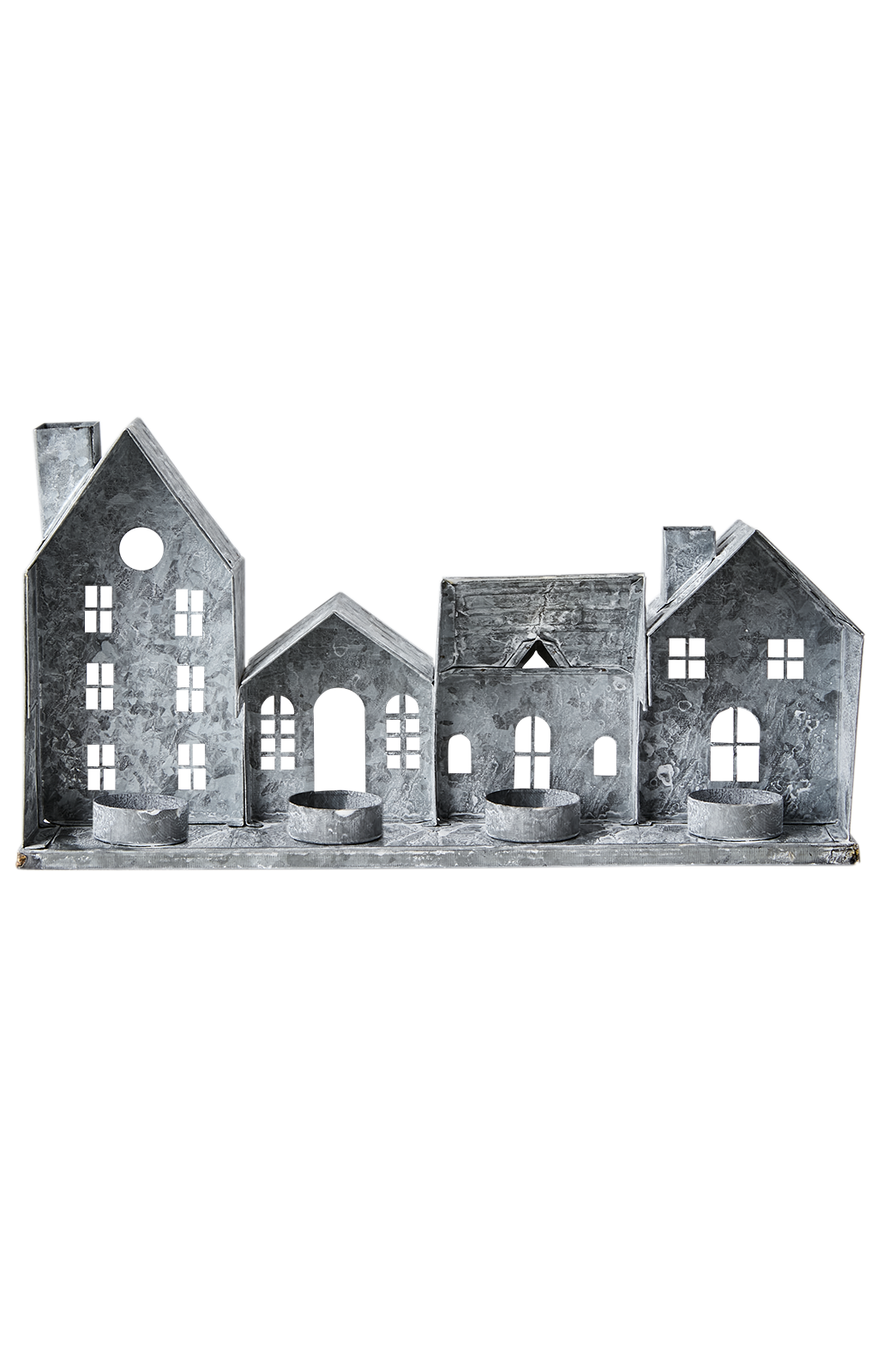House - House lantern - Lantern - Grey/White - 37x20 cm - 5