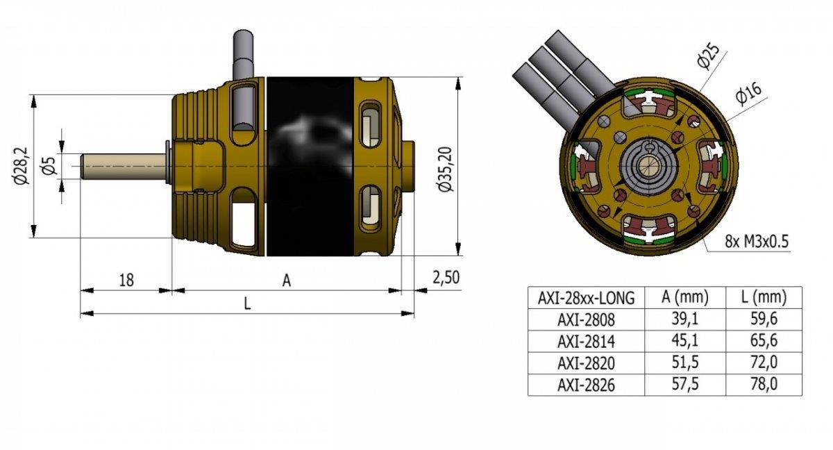 AXI 2826/10 V3 LONG brushless - 3