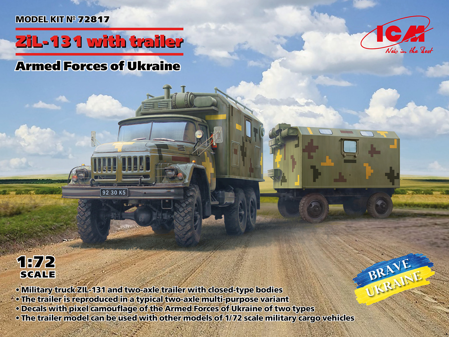 1/72 ZiL-131, Truck with trailer Armed Forces of Ukraine