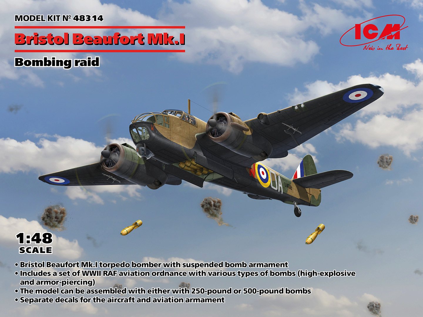 1/48 Bristol Beaufort Mk.I. Bombing raid