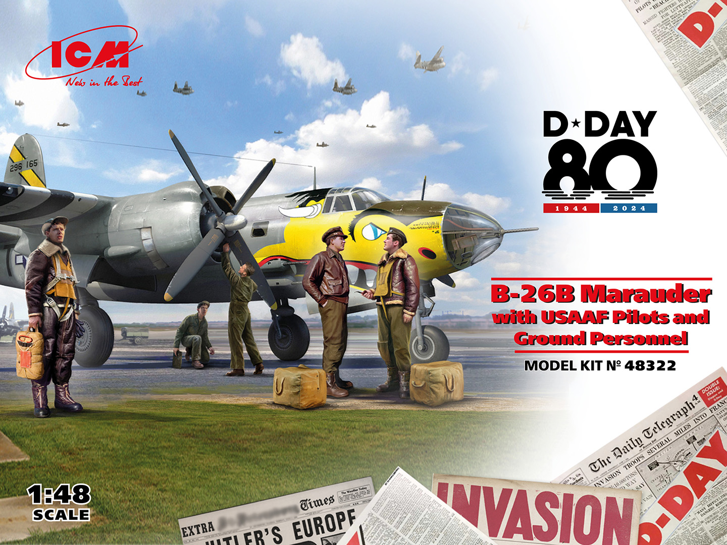 1/48 B-26B Marauder with USAAF Pilots and Ground Personnel