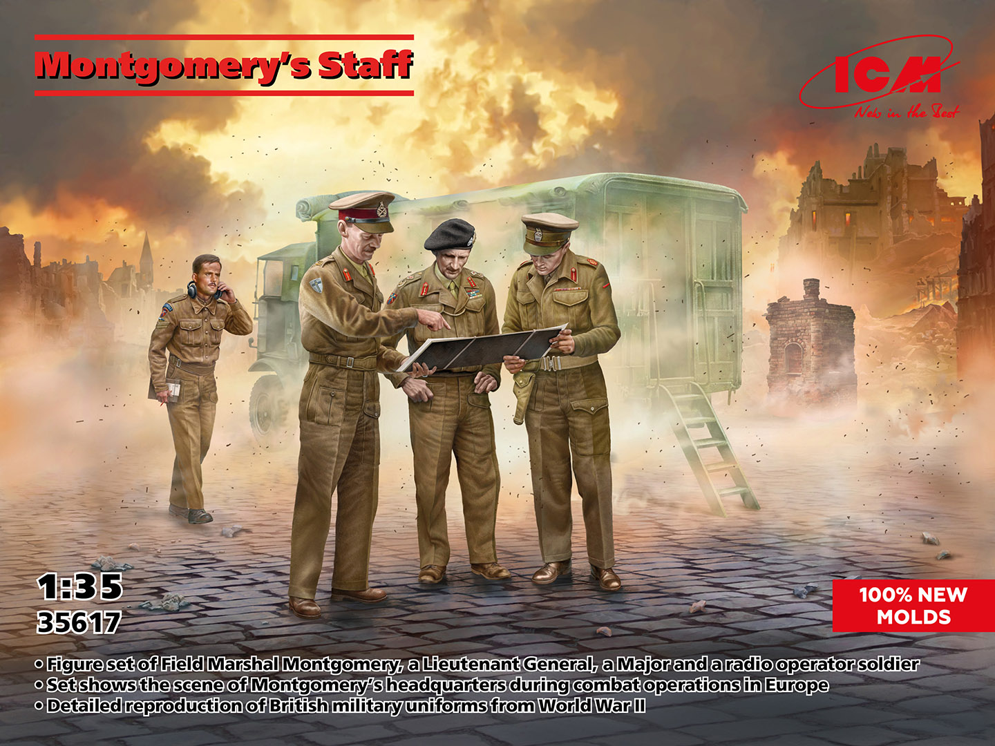 1/35 Montgomery's Staff (100% new molds)