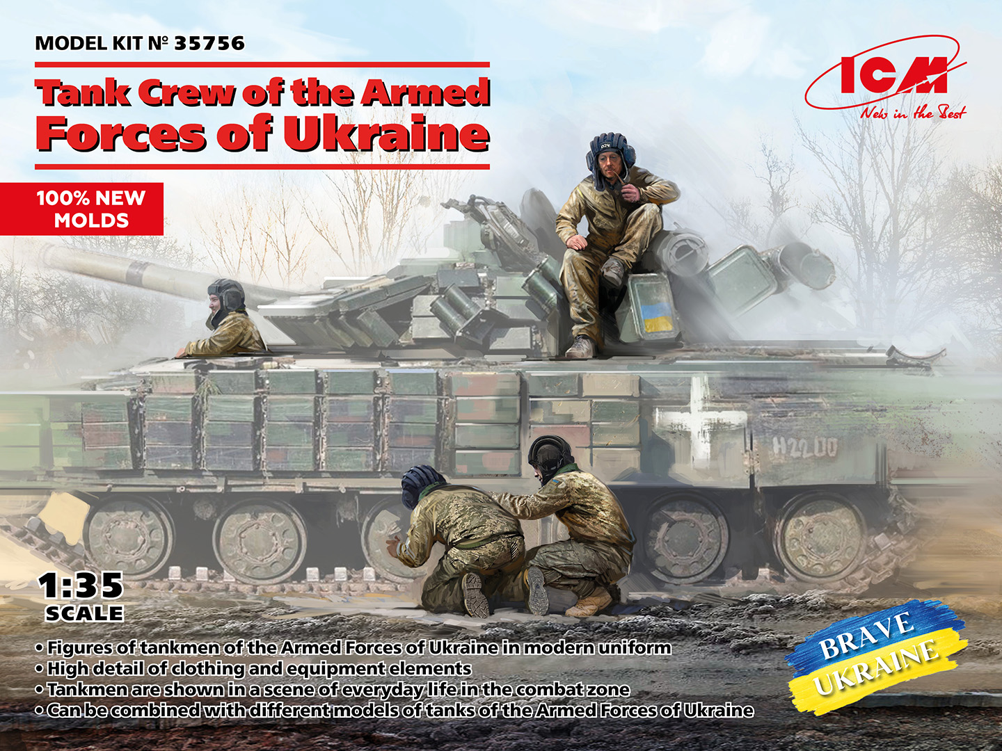 1/35 Tank Crew of the Armed Forces of Ukraine (100% new molds)