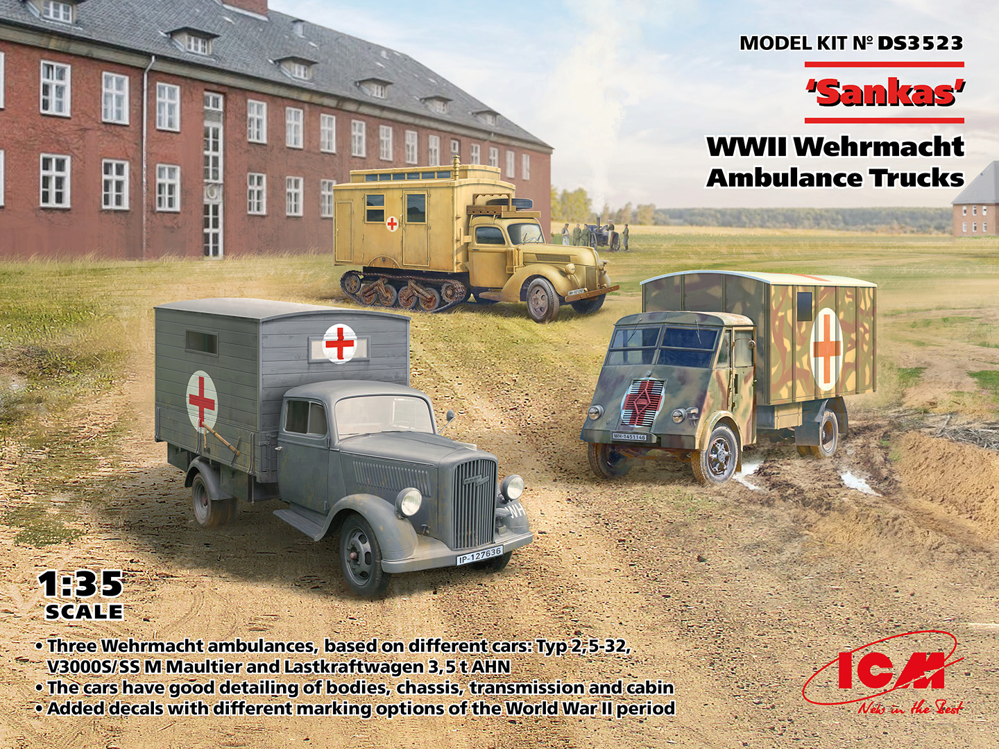 1/35 Sankas   WWII Wehrmacht Ambulance Trucks