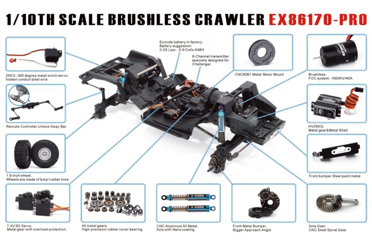 RGT CHALLENGER PRO 1/10 set 2,4GHz, Green - 11