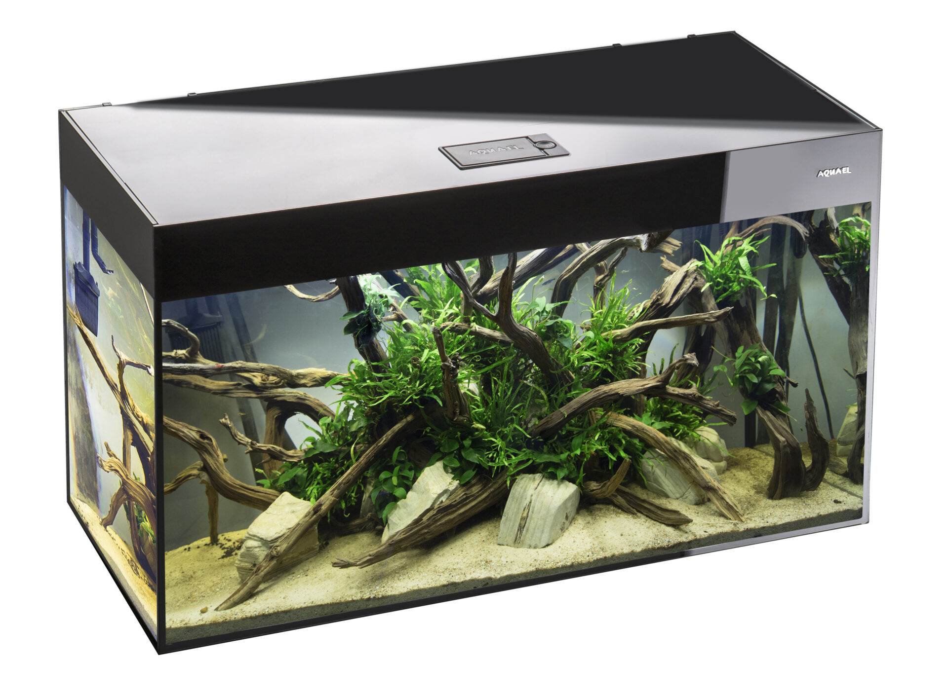 Aquael Glossy ST 80 Akvarium Svart LxBxH: 80x35x54 cm, 125 liter