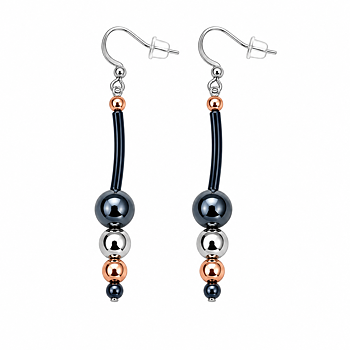 Earrings  Jelena Rosegold silver Hematite 