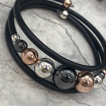 Armband Jelena Hematit silver rosé