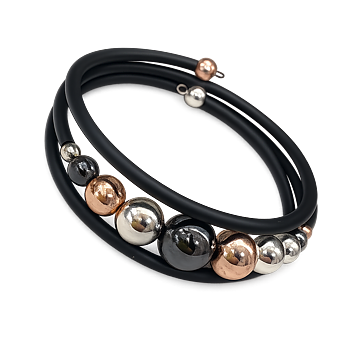 Bracelet  Jelena Hematite silver rosegold 