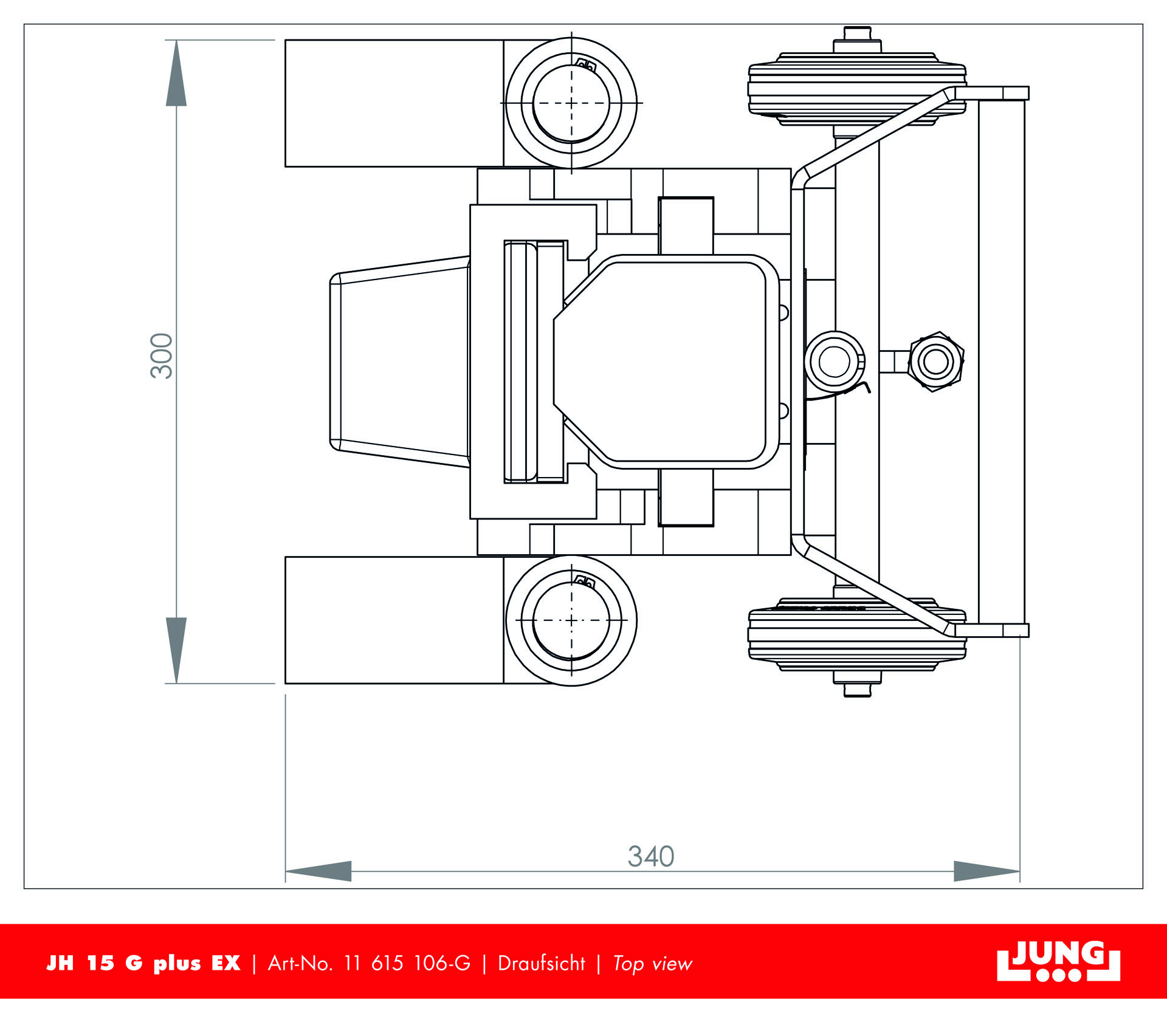 Hydraulisk domkraft JUNG JH 15 G Plus EX utan integrerad pumpenhet / Maxlast: 15 ton - 5