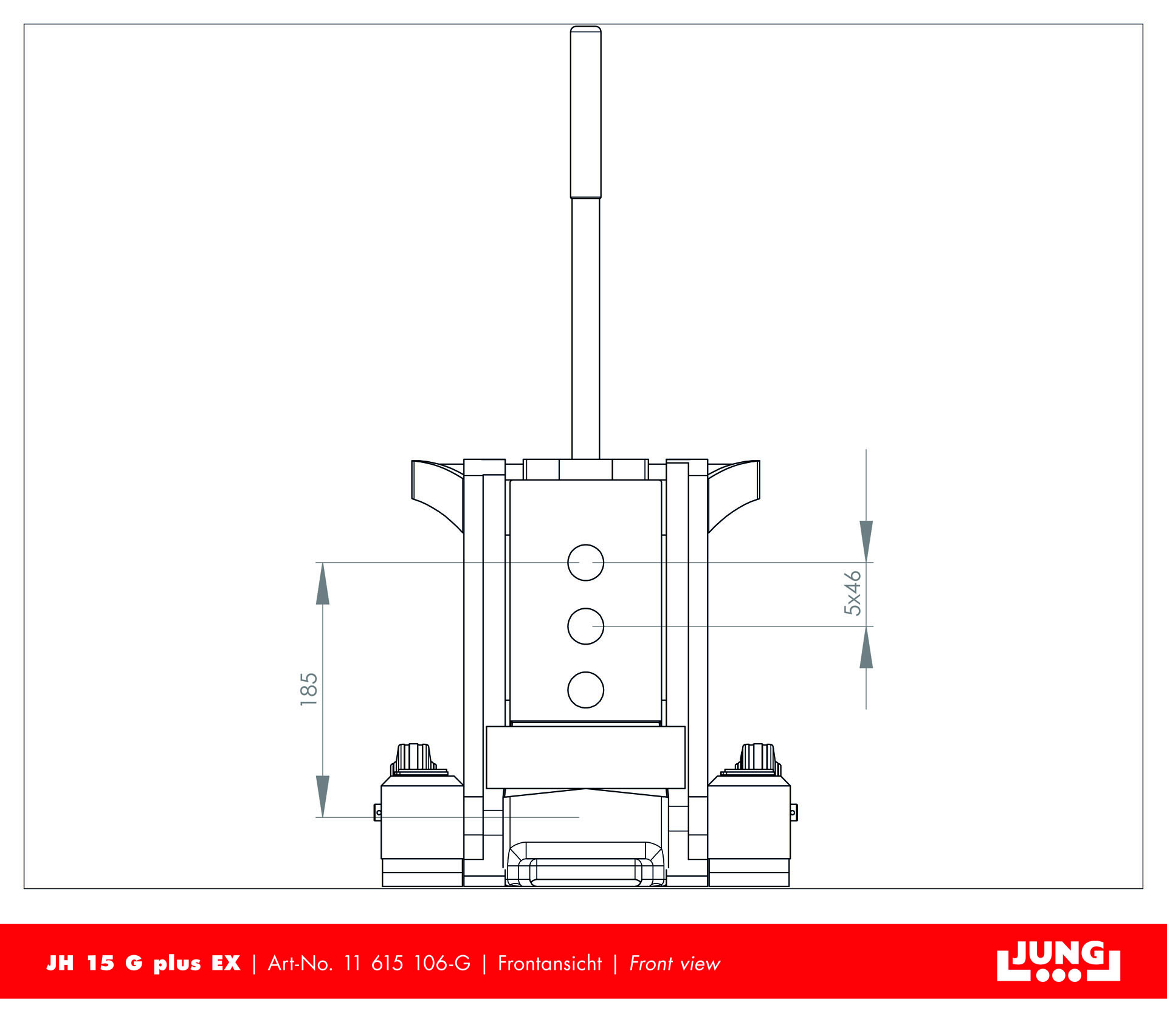 Hydraulisk domkraft JUNG JH 15 G Plus EX utan integrerad pumpenhet / Maxlast: 15 ton - 4