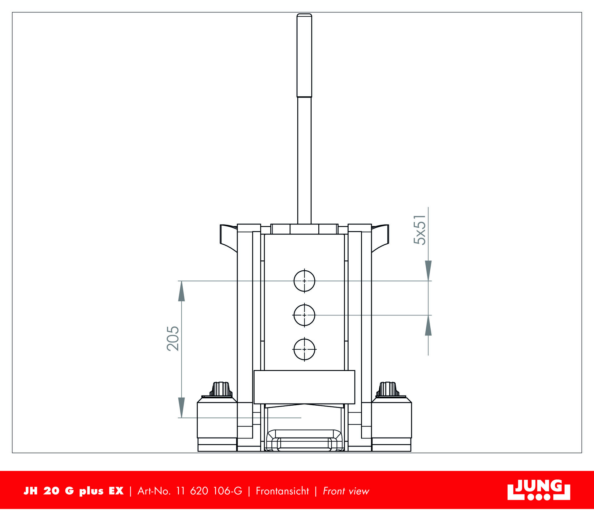 Hydraulisk domkraft JUNG JH 20 G Plus EX utan integrerad pumpenhet / Maxlast: 20 ton - 4