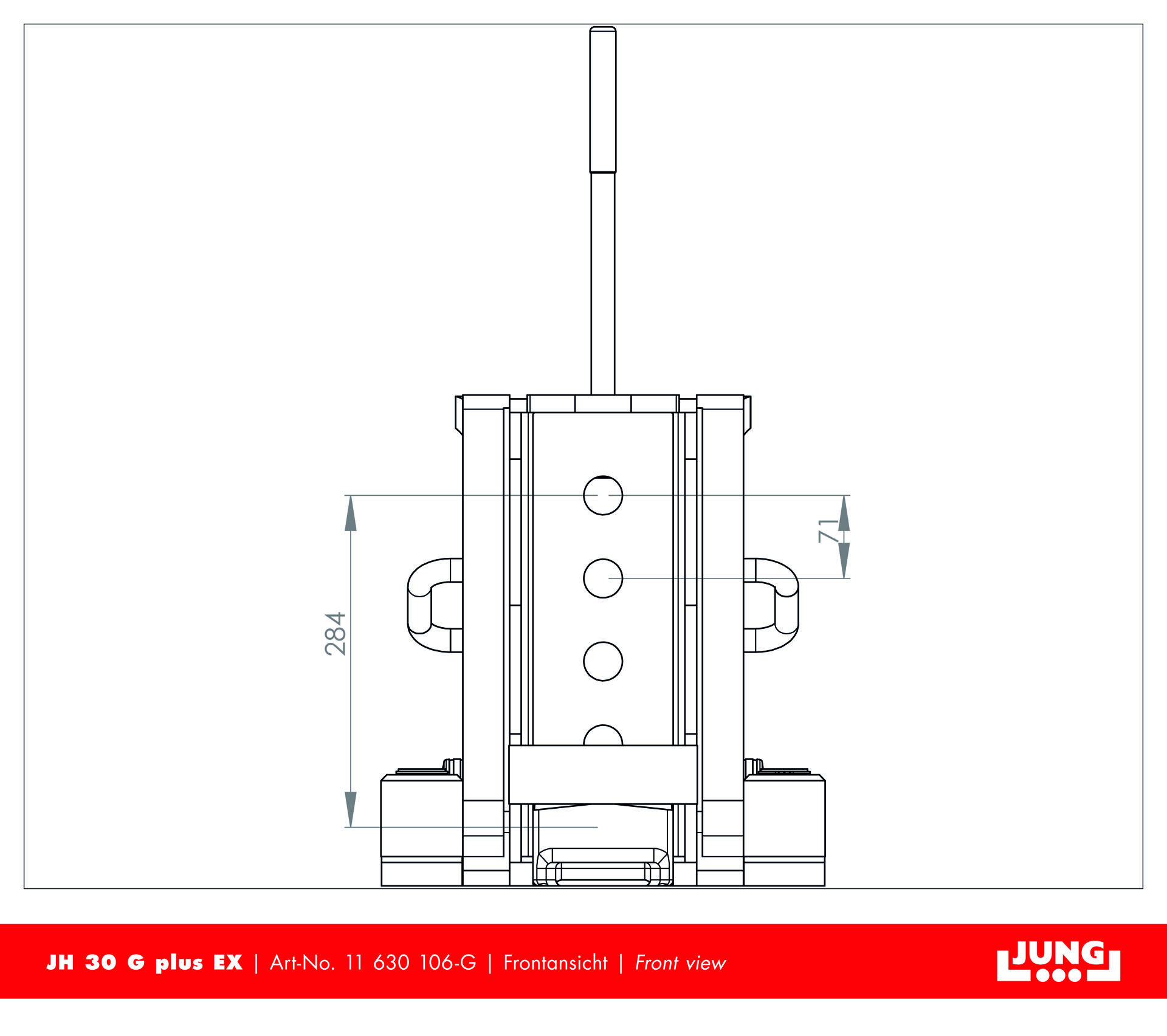 Hydraulisk domkraft JUNG JH 30 G Plus EX utan integrerad pumpenhet / Maxlast: 30 ton - 4