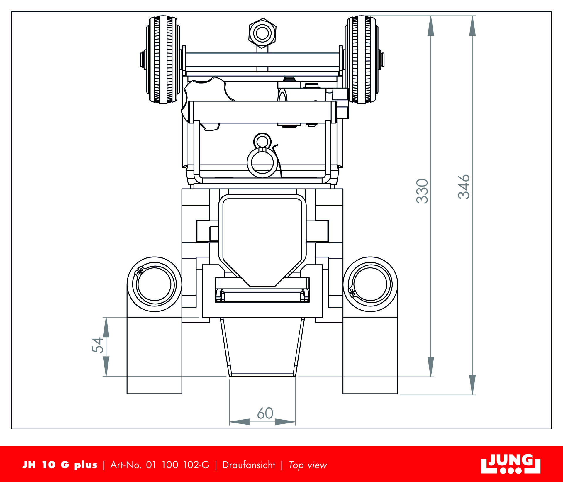 Hydraulisk domkraft JUNG JH 10 G PLUS med integrerad pumpenhet / Maxlast: 10 ton - 5