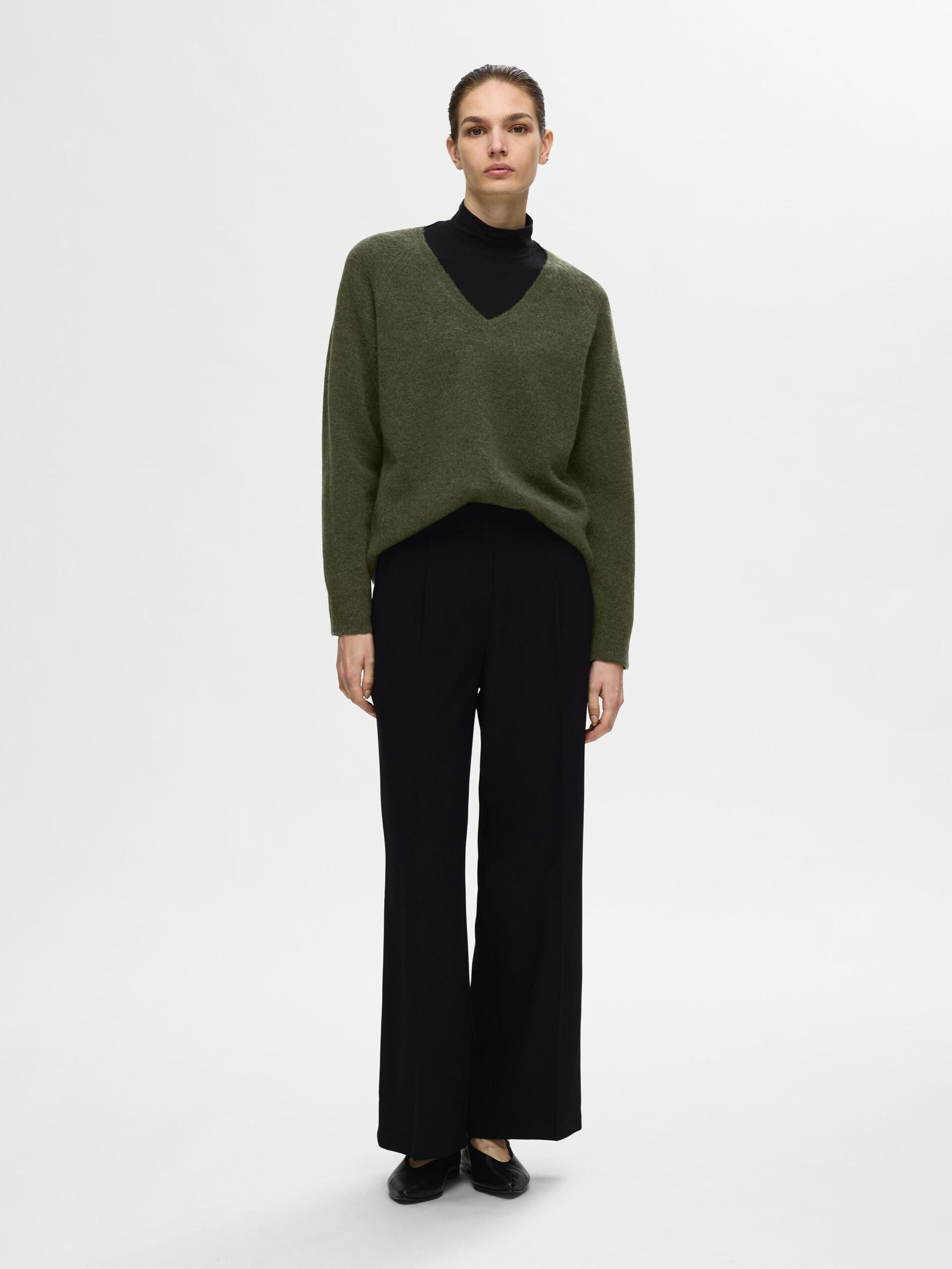Selected Femme V-neck Knit Sweater Kalamata - 2