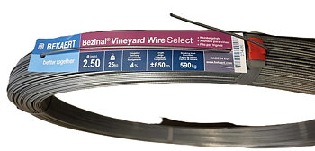 Bezinal coated steel wire, 2.5mm 650m