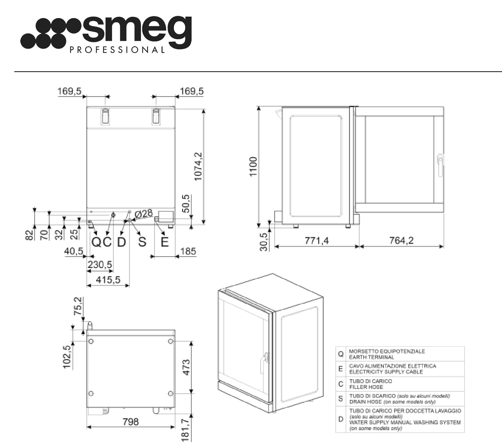Elektronisk konvektionsugn med ånga,  400×600 mm  alt. 10 GN1/1   - 2