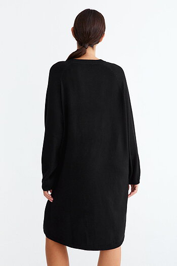 Movesgood - Cara LS  Dress Black