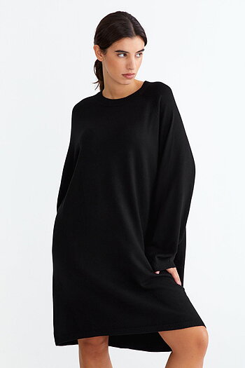 Movesgood - Cara LS  Dress Black