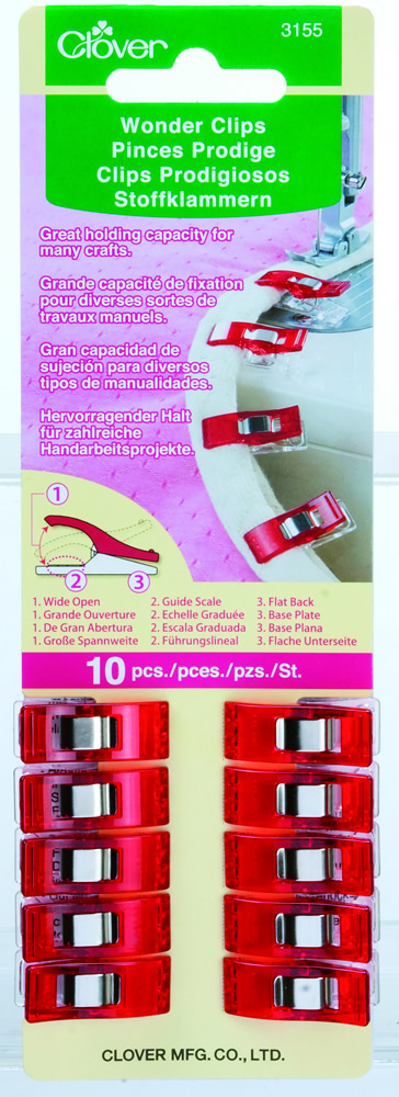 Wonder Clips - röda - 10 st