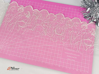 Mesh lace in white - women for breast cancer - 21 cm