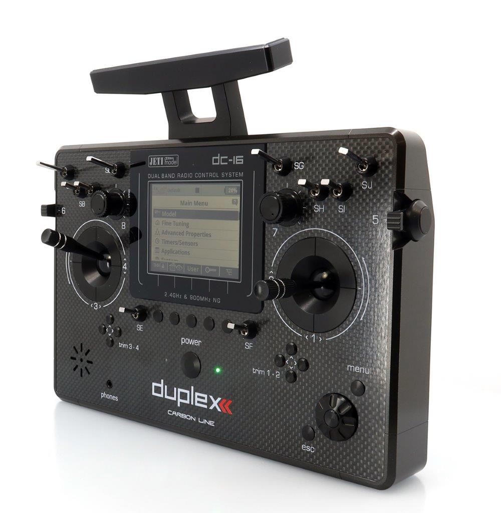 JETI Transmitter Duplex DC-16 II.- Carbon Line Black lacquered - 2