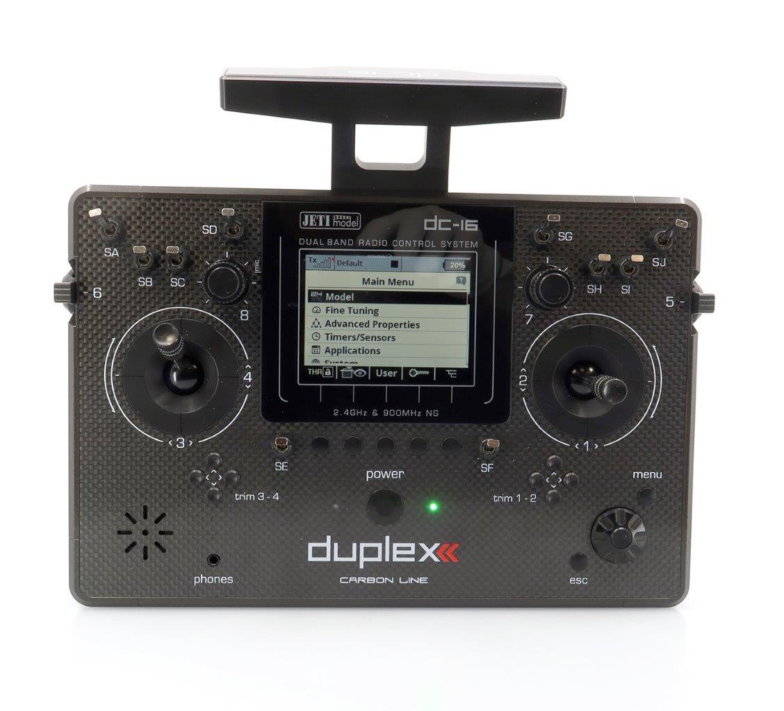 JETI Transmitter Duplex DC-16 II.- Carbon Line Black lacquered - 3