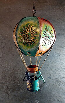 Handmålad Plåt Luft Ballong