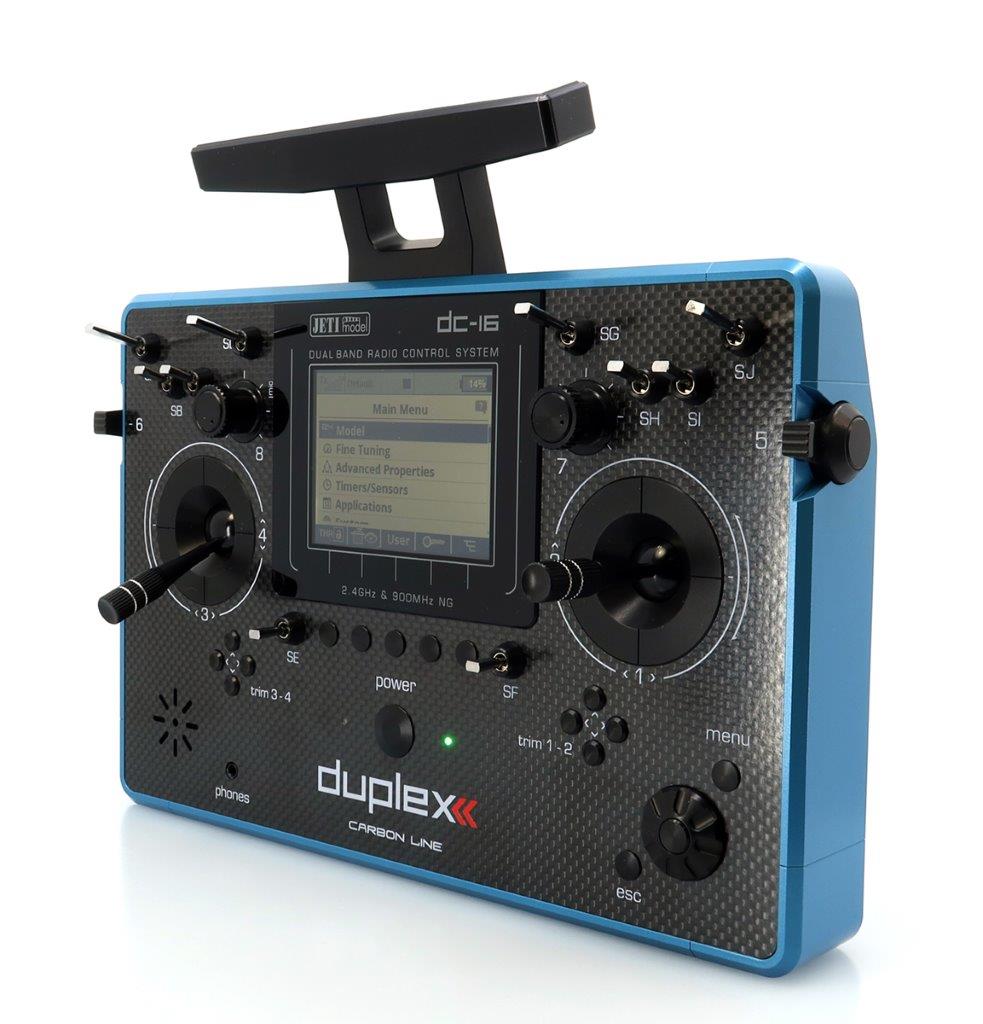 Transmitter Duplex DC-16 II.- Carbon Line Blue lacquered - 2