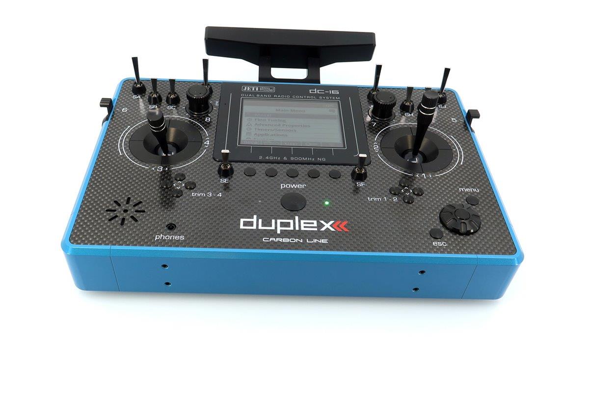 Transmitter Duplex DC-16 II.- Carbon Line Blue lacquered - 3