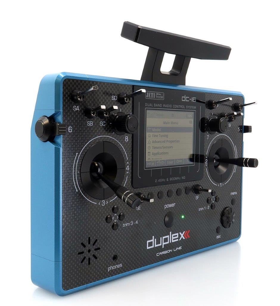 Transmitter Duplex DC-16 II.- Carbon Line Blue lacquered - 8