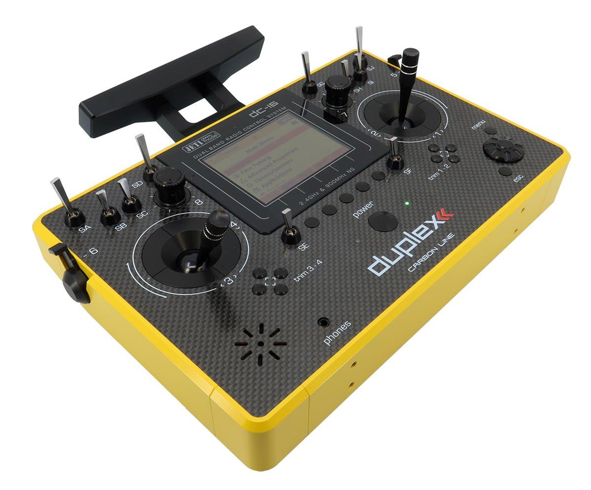 JETI Transmitter Duplex DC-16 II.- Carbon Line Yellow lacquered - 5