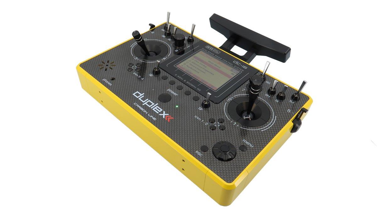 JETI Transmitter Duplex DC-16 II.- Carbon Line Yellow lacquered - 2
