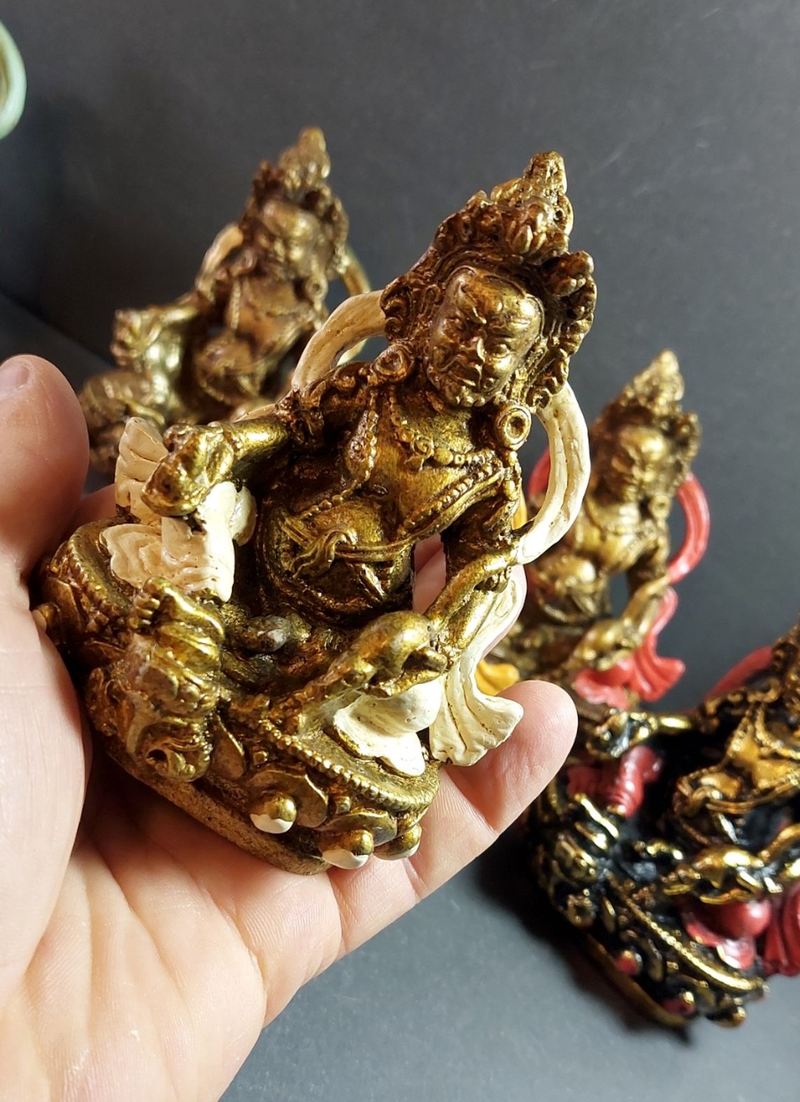 Tibetansk Jambhala ( Bodhisattva) - Gudomen för förmögenhet och rikedom - 10cm - 4