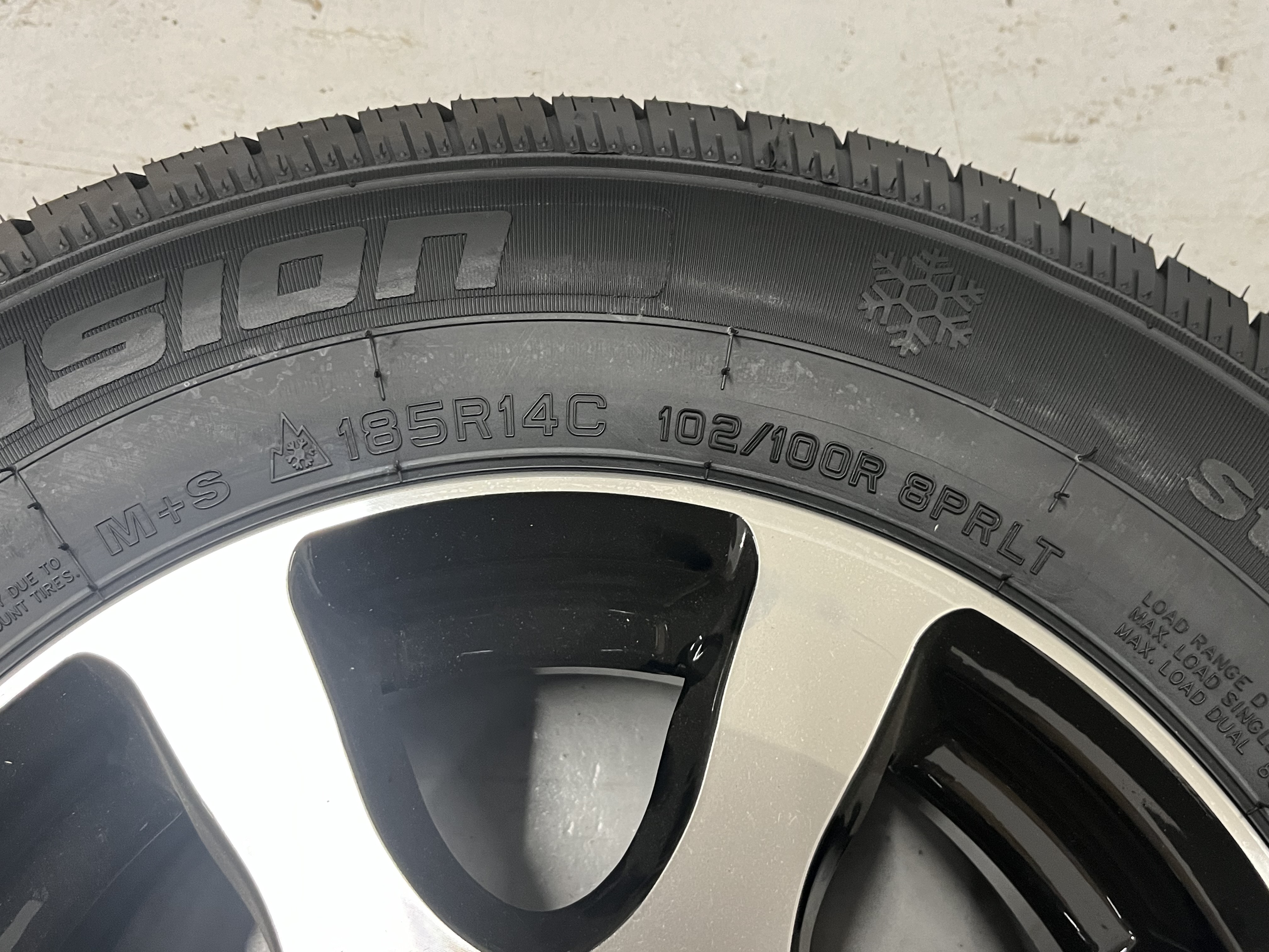 Aluminium Vinterhjul odubbade  185/80 R14 C8 5 Bult - 3