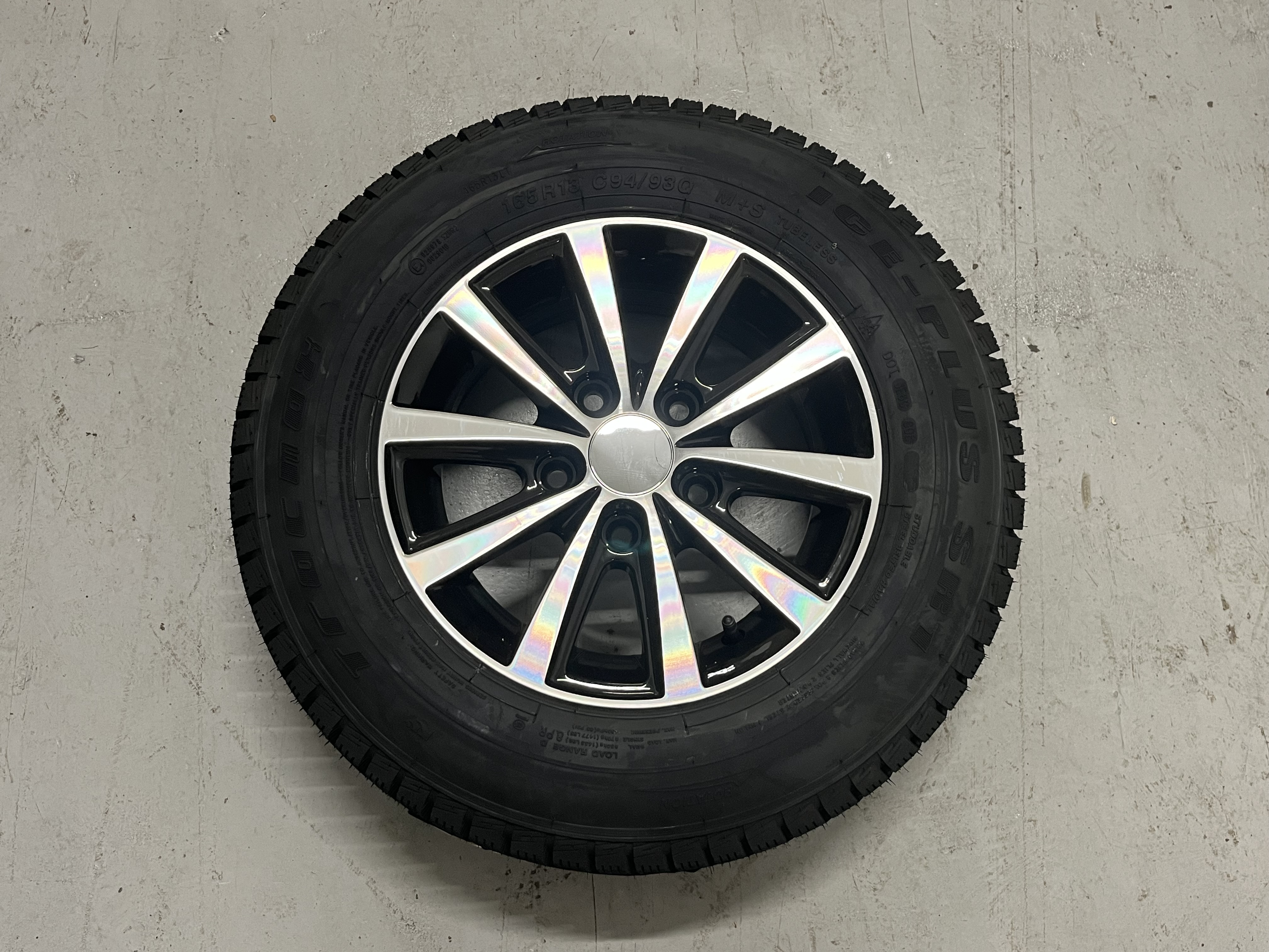 Aluminium Vinterhjul odubbade 165/80 R13 C8 5 Bult - 2