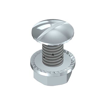 Round head bolt and nut Electro-galvanized 6mm x 10mm (200pcs)