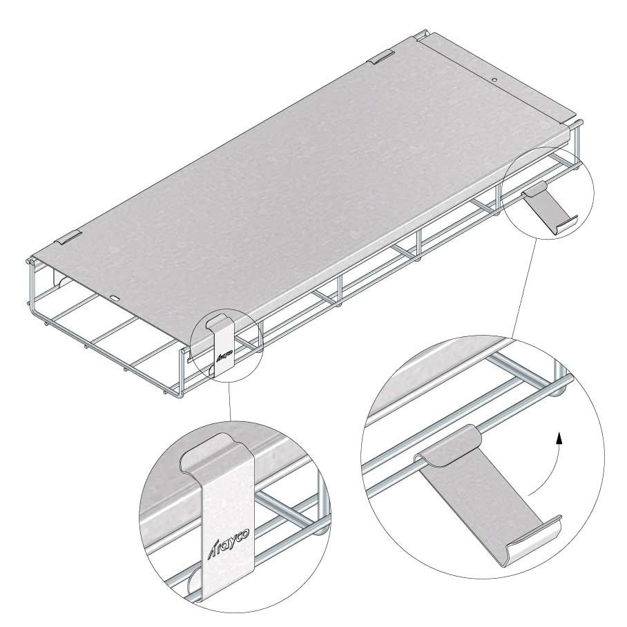 Trådstige lock Klemme Ultra Galva (50st) - 3