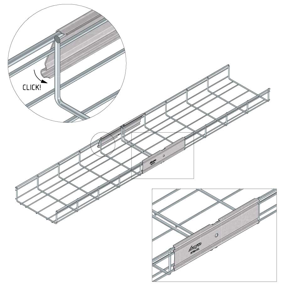 TRAYCO Trådstige låsclips 60mm Sendzimirforsinket (10st) - 4
